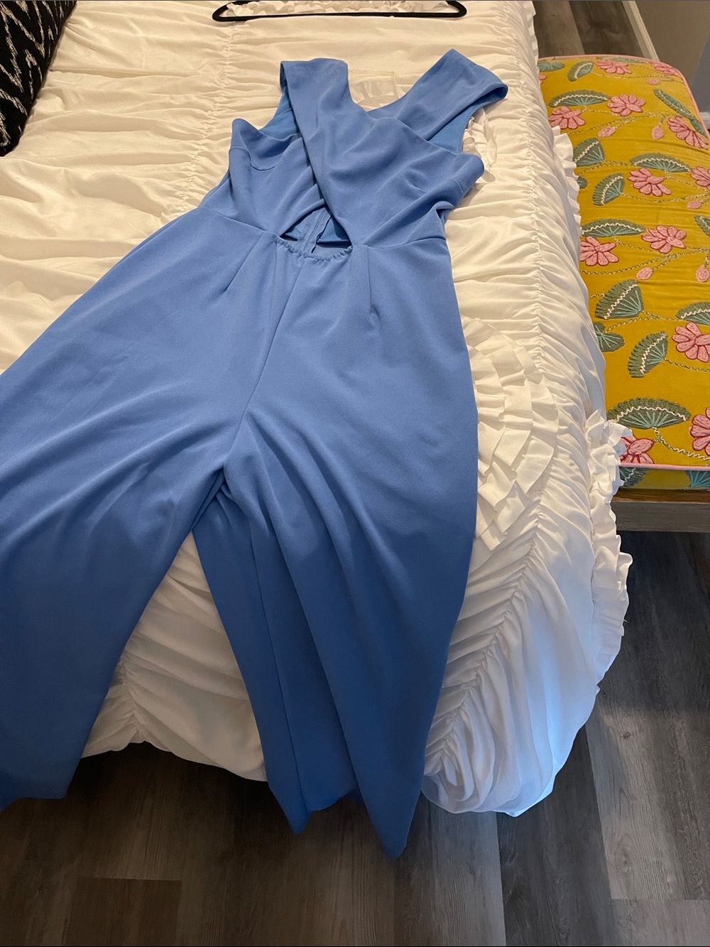 Crystal Sky Sleeveless Blue Wide-Leg Jumpsuit
